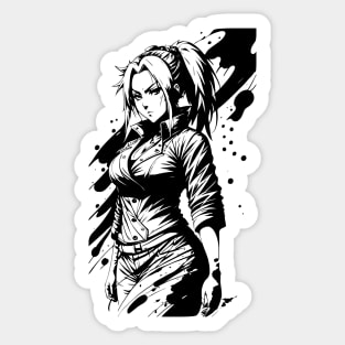 Anime Girl In Office Uniform 10 Sticker